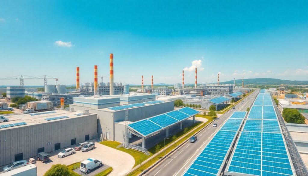 Экотехнологии в инфраструктуре: солнечные и ветровые источники - иллюстрация