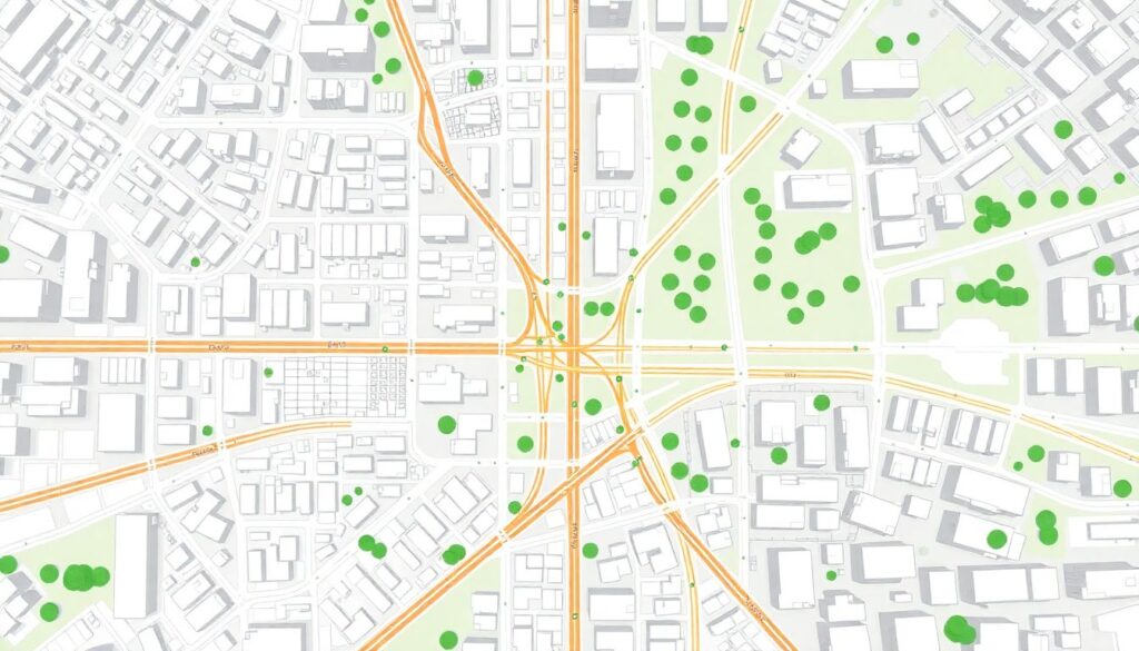 Градостроительные принципы: соединение районов через сеть - иллюстрация
