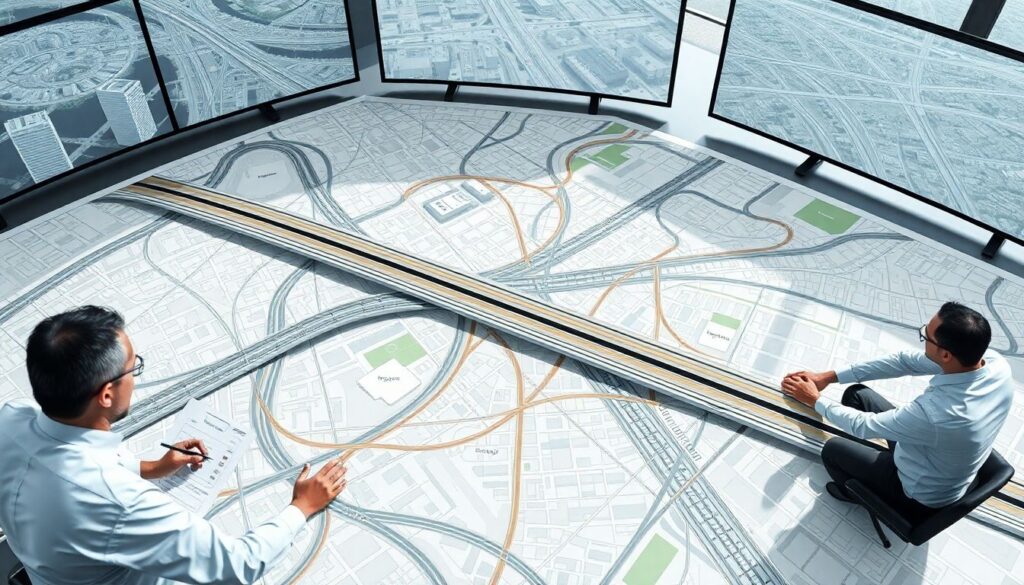 Градостроительные принципы: соединение районов через сеть - иллюстрация