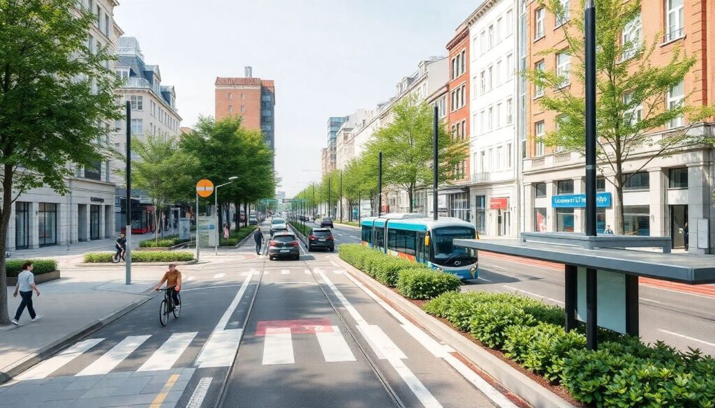 Транспорт и городской ландшафт: гармония функций - иллюстрация