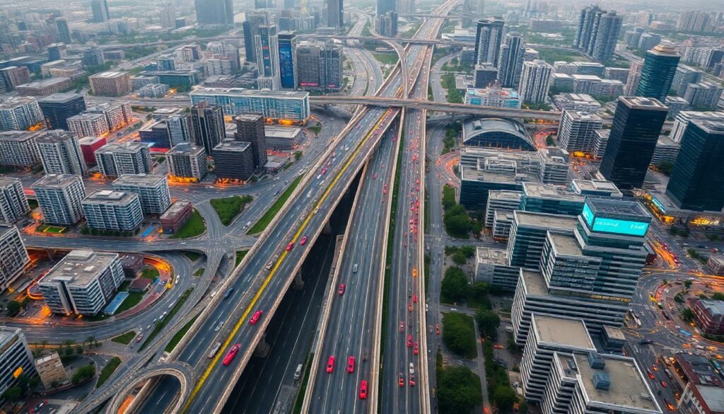 Транспорт и городской ландшафт: гармония функций - иллюстрация