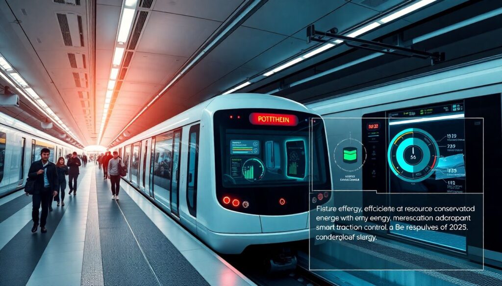 Ресурсосбережение на линиях метро и автобусах - иллюстрация